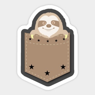 Sloth in Your Pocket Cute T Shirt for Men Women and Kids Sticker